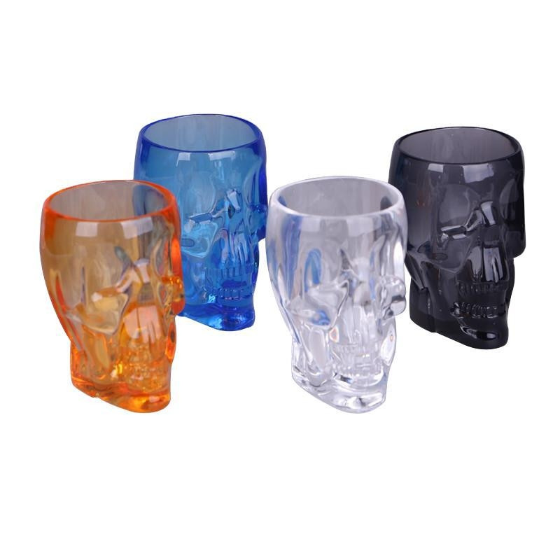 Skull Shape Transparent Acrylic Beer Cups