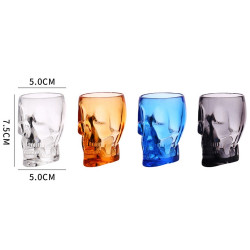 Skull Shape Transparent Acrylic Beer Cups