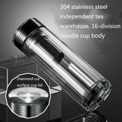 Double-Layer Glass Cup With Transparent Crystal Heat Insulation Tea Cup, Capacity