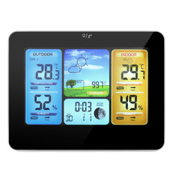 Weather Station Wireless Indoor Outdoor Sensor Multifunction Thermometer Hygrometer Digital Alarm Clock Barometer Forecast