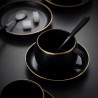 3 in 1 Simple Matte Phnom Penh Water Cup Ceramic Coffee Cup Saucer Spoon Set