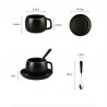 3 in 1 Simple Matte Phnom Penh Water Cup Ceramic Coffee Cup Saucer Spoon Set