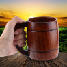 Practical Wooden Beer Milk Coffee Tea Mug With Wood Handle Drinkware