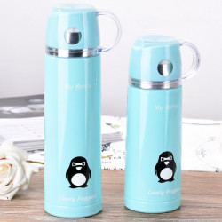 Cartoon Thermos Vacuum Flasks Stainless Steel Bottle Portable Handgrip Insulated Bottle