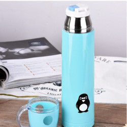 Cartoon Thermos Vacuum Flasks Stainless Steel Bottle Portable Handgrip Insulated Bottle