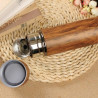 Wood Grain Zinc Alloy Purple Sand Magnetic Therapy Tea Mug Thermos Cup