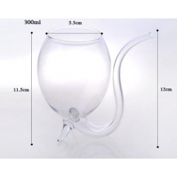 Creative Glass Mug Milk Cup with straw Cold Drink Cup Juice Mug Wine Glass