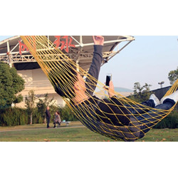 Hanging Nylon Mesh Rope Hammock Sleeping Hanging Bed for Hiking