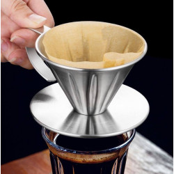 Double-layer Stainless Steel Pour-over Coffee Filter