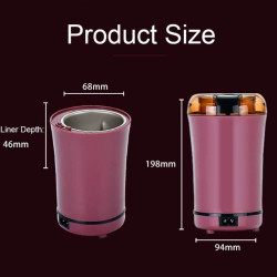 M150A Stainless Steel Electric Coffee Grinder Grain Bean Grinding Machine, Spec: UK Plug (Purple)