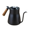 Stainless Steel Coffee Hand Pot Wooden Handle Coffee Pot Teflon Long-Mouth Slender Pot