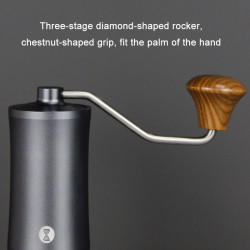 Manual Stainless Steel Core Dual Shaft Hand Crank Coffee Bean Grinder