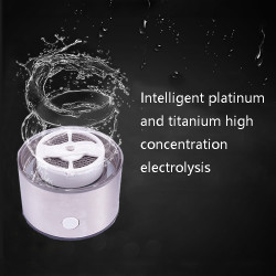 Portable Health Hydrogen-Rich Water Cup High-Concentration Negative Ion Electrolysis Generator, Capacity: 450ml(Black)