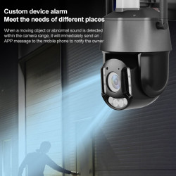 QX71 5MP Wireless WiFi Laser Spherical Camera Supports Two-way Voice&Mobile Monitoring(Black)