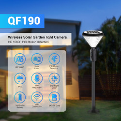 ESCAM QF190 2 in 1 Solar Charging Garden Light PIR Human Body Detection WiFi Camera