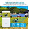 24h Recording Cloud Storage PT 4G PIR Alarm IP Camera with Solar Panel, US Signal Bands