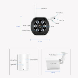 SriHome SH034 5.0MP Mini Dual 2.4 / 5G WiFi Outdoor IP66Waterproof Video