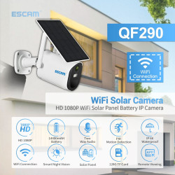 ESCAM QF290 HD 1080P WiFi Solar Panel IP Camera, Support Motion Detection / Night Vision