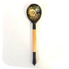 Wooden tea spoon, Gold pattern