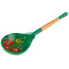 Wooden table spoon with a picture, Green