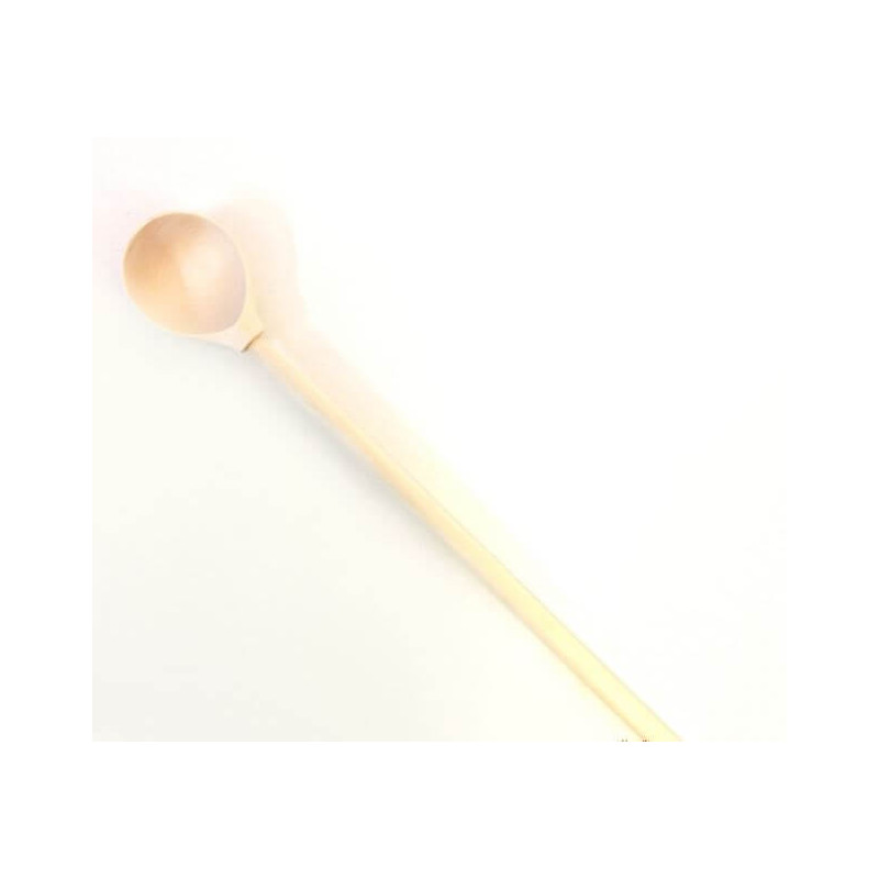 Wooden spoon for pickles with a long handle without painting Rybatskaya