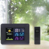 Multifunctional Indoor And Outdoor Temperature And Humidity Meter Colorful Screen Weather Clock