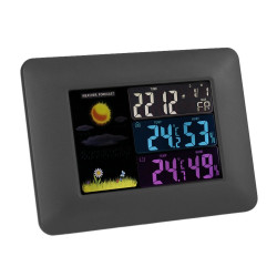 Multifunctional Indoor And Outdoor Temperature And Humidity Meter Colorful Screen Weather Clock