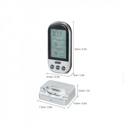 Double Probes Wireless Digital Kitchen Thermometer LCD Display