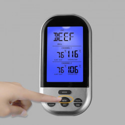 Double Probes Wireless Digital Kitchen Thermometer LCD Display