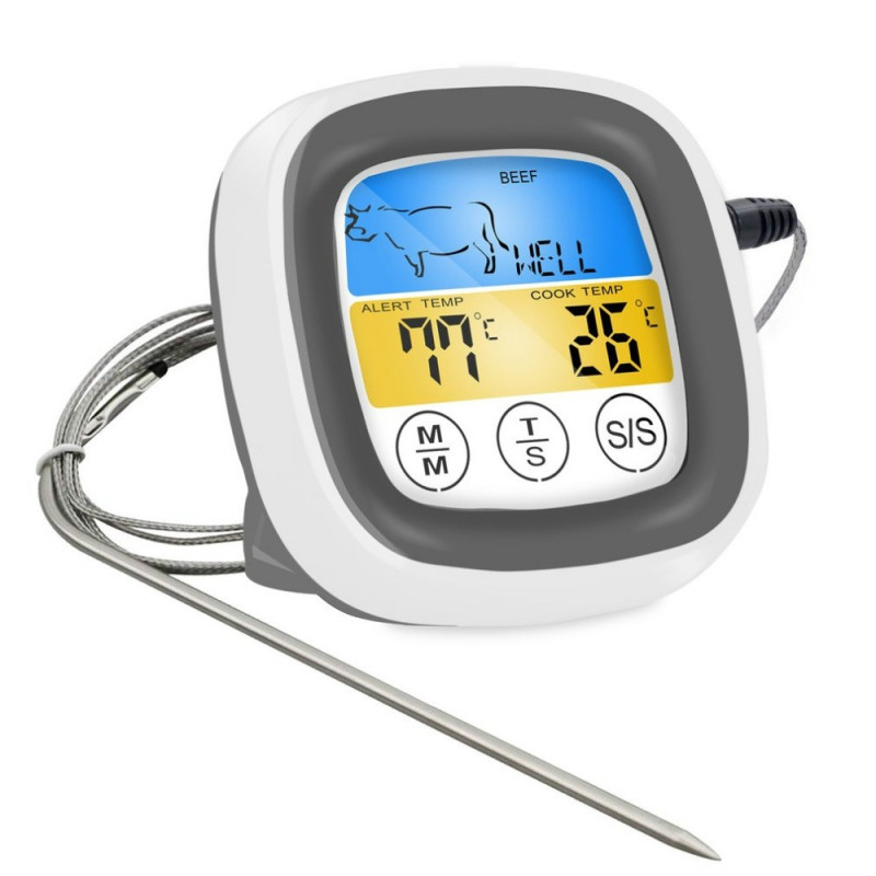 Kitchen Food Digital Display Touch Field Barbecue Thermometer