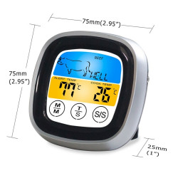 Kitchen Food Digital Display Touch Field Barbecue Thermometer