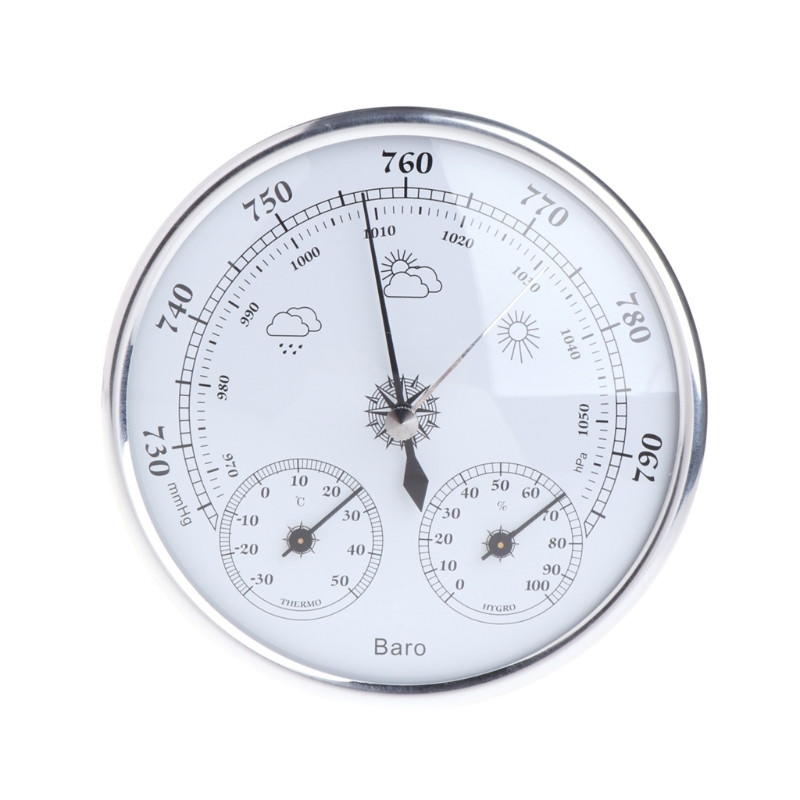 Wall Hanging Household Weather Station Barometer Thermometer Hygrometer