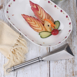 2 PCS Household Stainless Steel Fruit Carving Knife Shaper Flower-shaped Vegetable Cutter