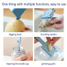 4 PCS 5 in 1 Multifunctional Peeler Household Kitchen Plastic Long-Handled Garlic Grinder With Brush Head