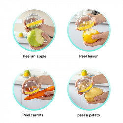 2 PCS Storage Type Stainless Steel Fruit Potato Peeler Multifunctional Peel Storage Box