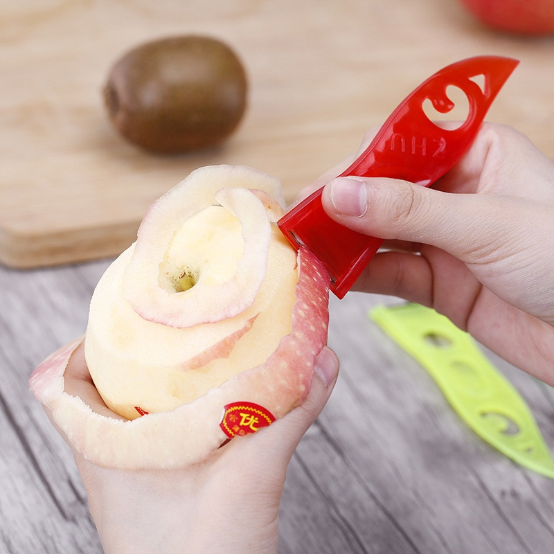 Home Vegetable Fruit Peer Plastic Cutting Knife, Color Random Delivery