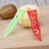 Home Vegetable Fruit Peer Plastic Cutting Knife, Color Random Delivery