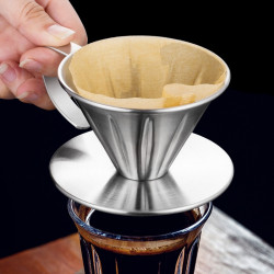 Double-layer Stainless Steel Pour-over Coffee Filter