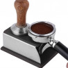 Stainless Steel Silicone Espresso Coffee Tamper Stand Barista Tool Powder Pad Hammer Pad