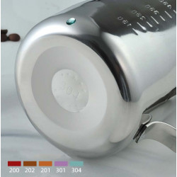 Stainless Steel Pointed Mouth Etched Cup Graduated Measuring Cup Milk Foam Cup Coffee Pot 1000 ml