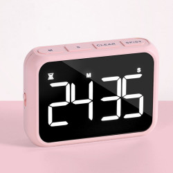 Rechargeable Large Screen LCD Electronic Timing Reminder Alarm Clock Kitchen Baking Timer