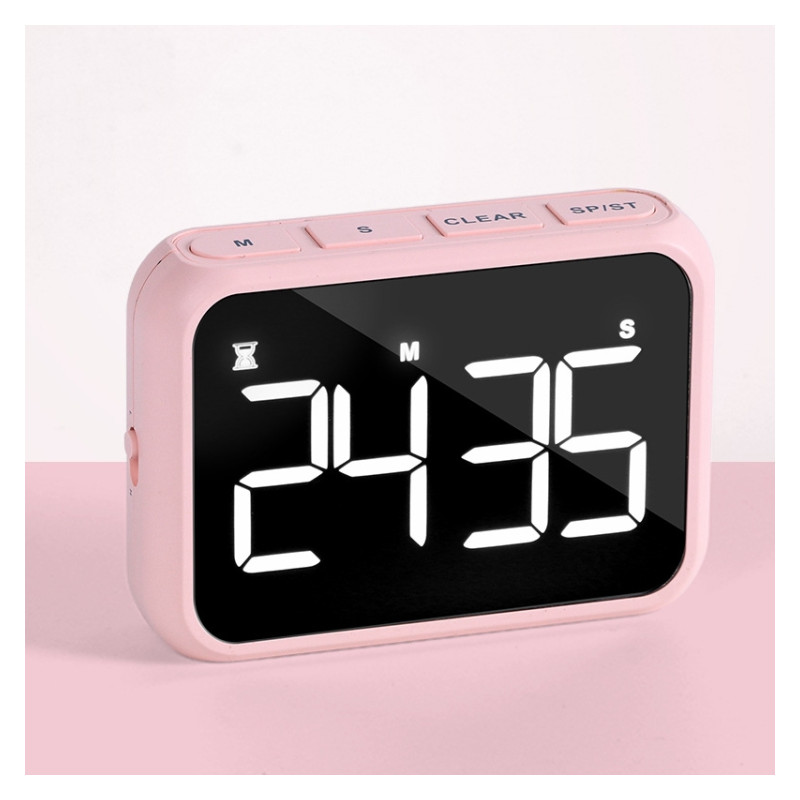 Rechargeable Large Screen LCD Electronic Timing Reminder Alarm Clock Kitchen Baking Timer