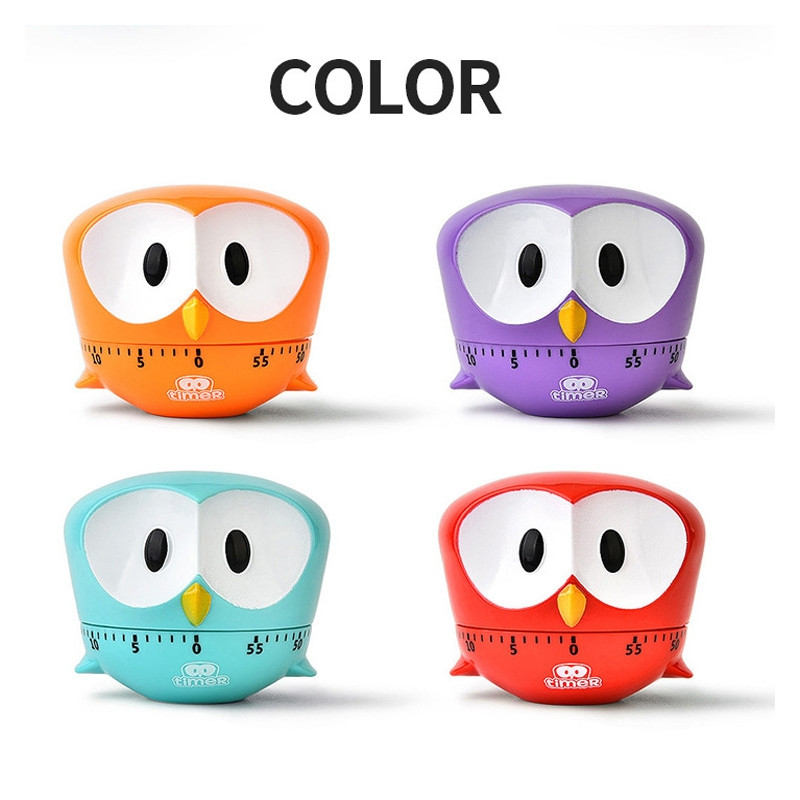 Cartoon Animal Owl Timer Kitchen Desktop Alarm Clock