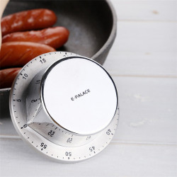 Magnet Timer Kitchen Stainless Steel Timer Creative Alarm Clock Mechanical Reminder Countdown Pomodoro