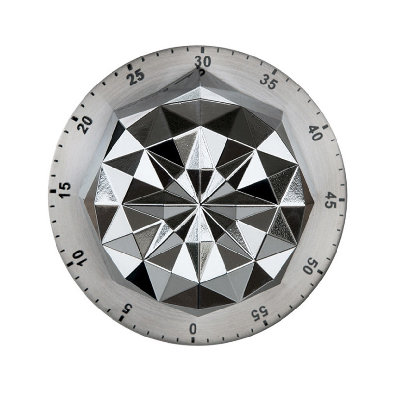 Mechanical Timer Stainless Steel Flower Creative Timer Magnetic Kitchen Reminder