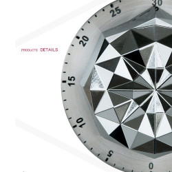 Mechanical Timer Stainless Steel Flower Creative Timer Magnetic Kitchen Reminder