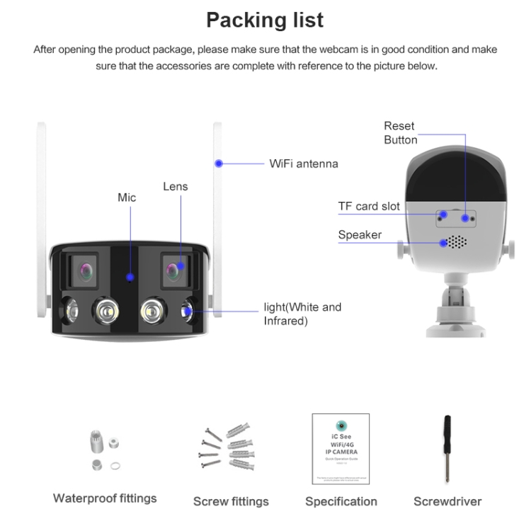 Q38 Dual 2MP WiFi IP Camera — 180° View, AI Humanoid Recognition, Smart Alarm (EU Plug) - Image 3