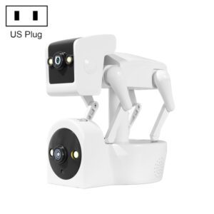 ESCAM PT212 4MP Dual-Lens Robot Dog WiFi Camera — Cloud Storage, Two-Way Audio, Night Vision (US Plug)