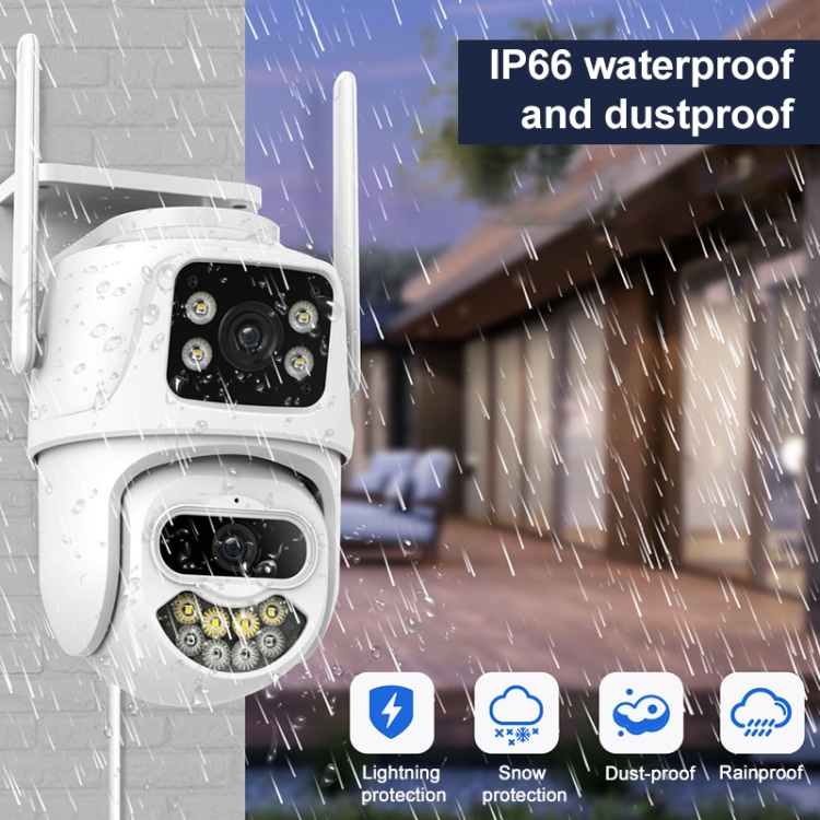 QX102 3MP Triple WiFi Camera — Two-Way Voice Intercom & Infrared Night Vision (AU Plug) - Image 17