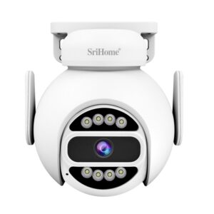 SriHome SH047 4MP Outdoor WiFi Security Camera — IP66 Waterproof, Motion Detection, Night Vision